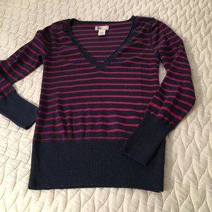 3 for $20 Sale: Classic SO V Neck Striped Sweater
